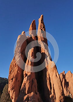 Rock formation found in Garden of the Gods in Colorado Springs