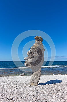 Rock formation on FÃ¥rÃ¶ island in Sweden