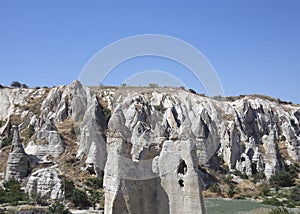 rock formation, geologic stones with blue sky