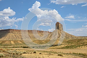 Rock formation and hills near New Mexico border