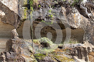 Rock formation at Homunga Bay, Waikato region, New Zealand