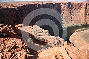 Rock formation at the Horseshoe bend in Utah, USA