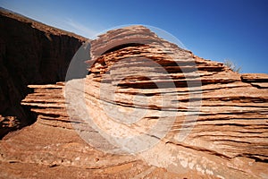 Rock formation at the Horseshoe bend in Utah, USA