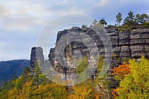 Rock formation in Hrensko, Czech Republic