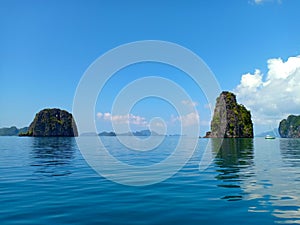 Rock formation in the island of elnido palawan