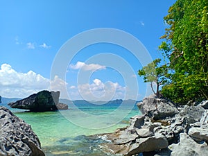 Rock formation in the island of elnido palawan