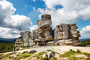 Rock formation in Karkonosze mountains in Poland