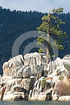 Rock Formation on lake