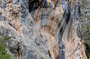 Rock Formation in a Mountain in Alcoy,Spain photo