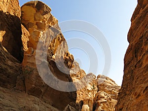 rock formation near the Middle Eastern desert with no people