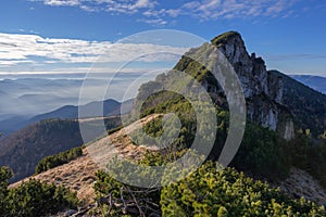 Rock formation near Suchy vrch at Mala Fatra mountains