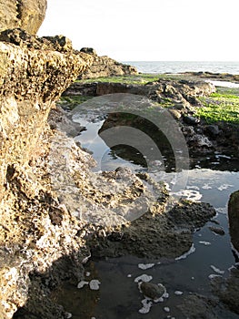 A rock formation off the Indonesian island of Bali, Tanah Lot