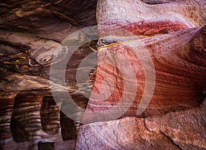 Rock formation in Petra, Jordan