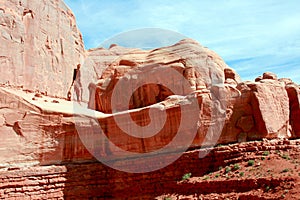 Rock Formation of Red Sandstone Arches National Park photo