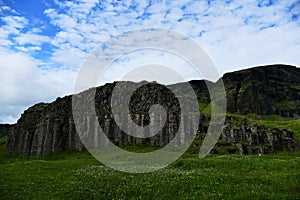 Rock formation said to be a dwarfs` dwelling, Iceland