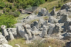 Rock formation The Stone Dolls of Kuklica near town of Kratovo, Republic of North Macedonia