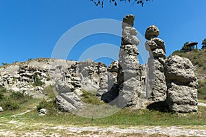 Rock formation The Stone Dolls of Kuklica near town of Kratovo, Republic of North Macedonia