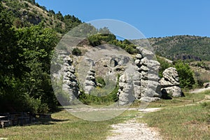 Rock formation The Stone Dolls of Kuklica near town of Kratovo, Republic of North Macedonia