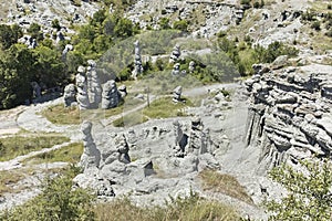 Rock formation The Stone Dolls of Kuklica, North Macedonia