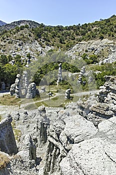 Rock formation The Stone Dolls of Kuklica, North Macedonia