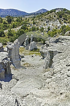 Rock formation The Stone Dolls of Kuklica, North Macedonia