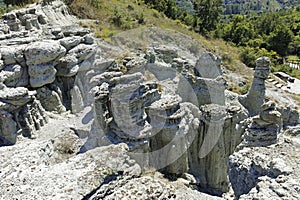 Rock formation The Stone Dolls of Kuklica, North Macedonia