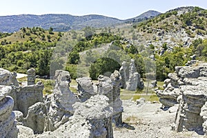 Rock formation The Stone Dolls of Kuklica, North Macedonia