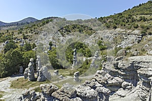 Rock formation The Stone Dolls of Kuklica, North Macedonia