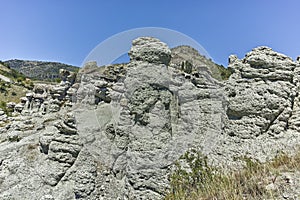 Rock formation The Stone Dolls of Kuklica, North Macedonia