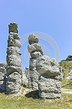 Rock formation The Stone Dolls of Kuklica, North Macedonia