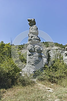 Rock formation The Stone Dolls of Kuklica, North Macedonia