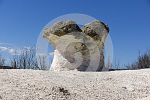 Rock formation The Stone Mushrooms near Beli plast village, Kardzhali Region, Bulgaria