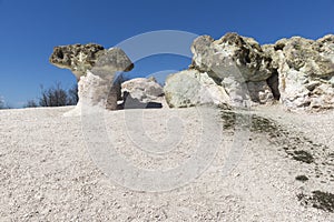 Rock formation The Stone Mushrooms near Beli plast village, Kardzhali Region, Bulgaria