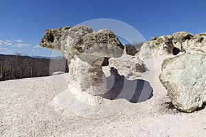 Rock formation The Stone Mushrooms near Beli plast village, Kardzhali Region, Bulgaria