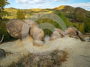 rock formation or trovant, ulmet village, romania