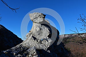 Rock formation in Val Rosendra photo