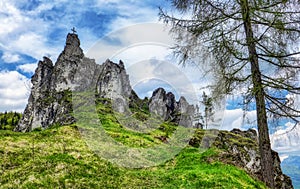 Rock formation in village Komjatna - Slovakia