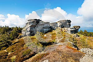 Rock formation Vozka in Jeseniky