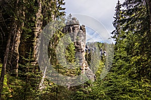 Rock formations in Adrspach rock town