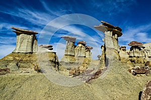 Rock formations at the Ah-shi-sle-pah Wash, Wilderness Study Area, New Mexico