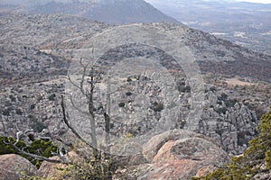 Rock formations around Mt Scott in Oklahoma.