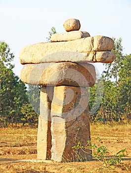 Rock formations auroville tamil nadu india