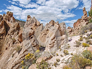 Rock Formations in Bandelier National Monument