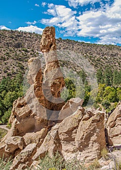 Rock Formations in Bandelier National Monument