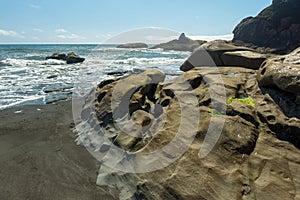 Rock formations on Beach 4 in Olympic National Park, Washington, USA