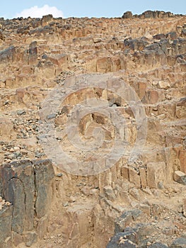 Rock Formations called the Carpenters Workshop  Negev Desert Israel