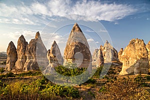 Rock formations called fairy chimneys.