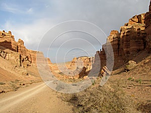 Rock formations in Canyon Charyn (Sharyn) National Park