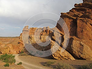 Rock formations in Canyon Charyn (Sharyn) National Park