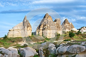 Rock formations in Capadocia, Turkey